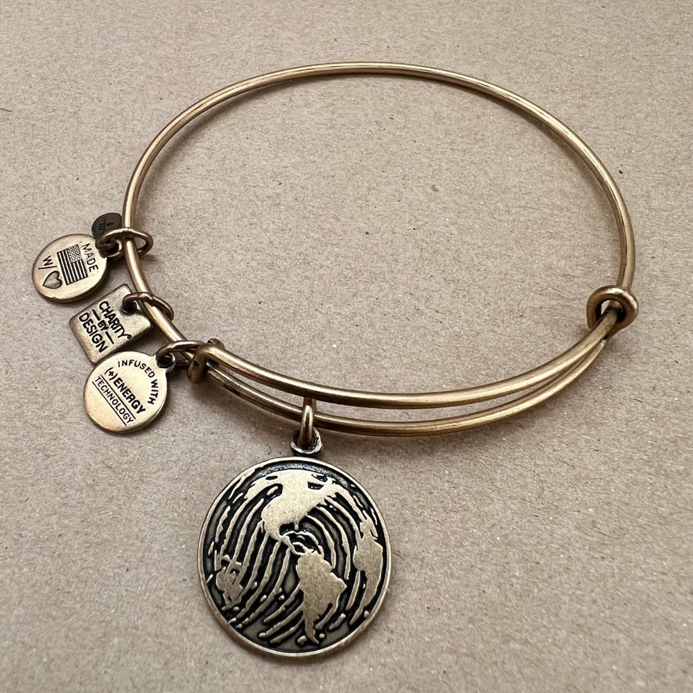 Alex and Ani New Charity by Design with Globe Bangle